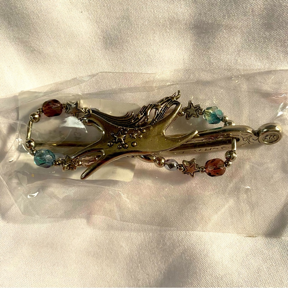 Lilla Rose Kim Flexi Clip Hair Styling Silver Tone Running Horse Small New